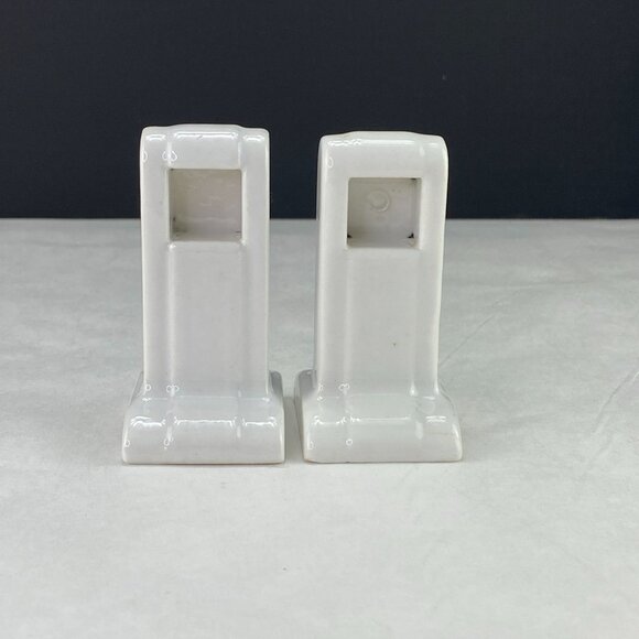 Vintage White Porcelain Towel Rack Mounts For Square Dowel - Picture 1 of 11